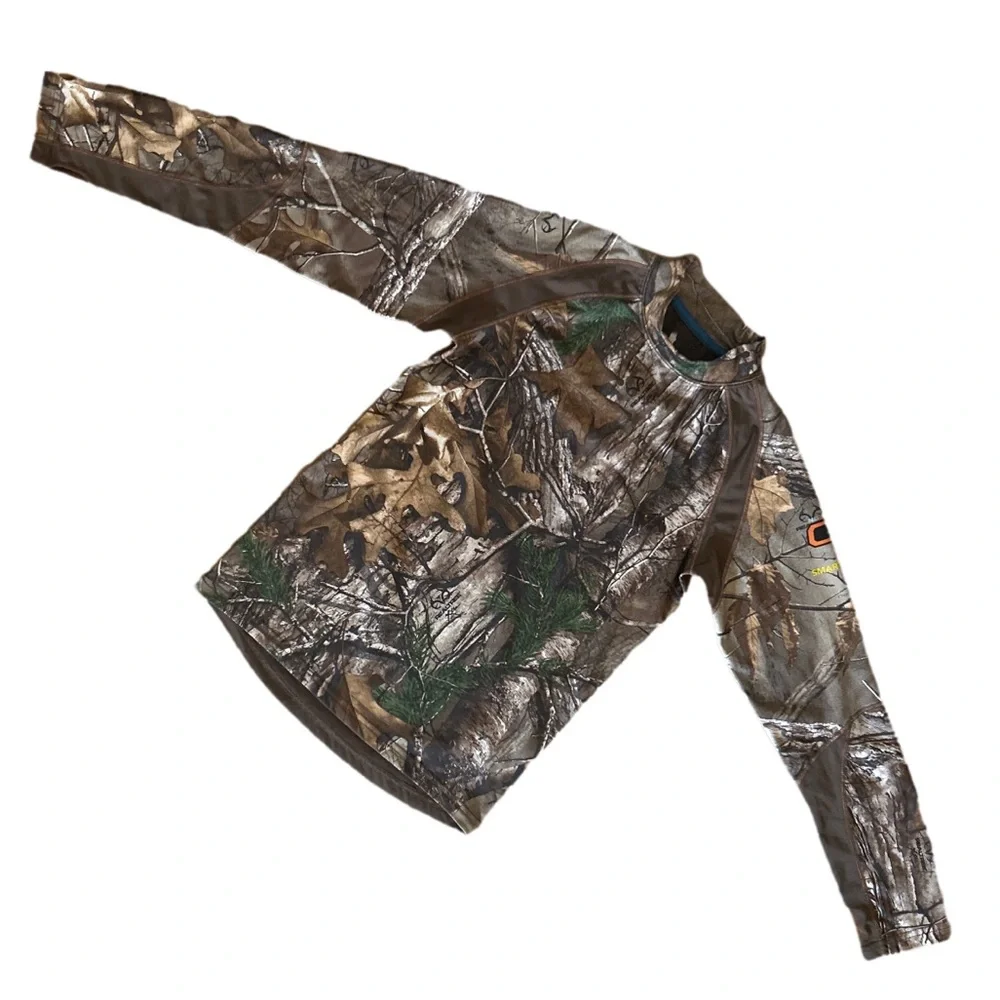 Field and StreamYouth Base Defense Midweight Mock Neck Base Layer Realtree Extra
